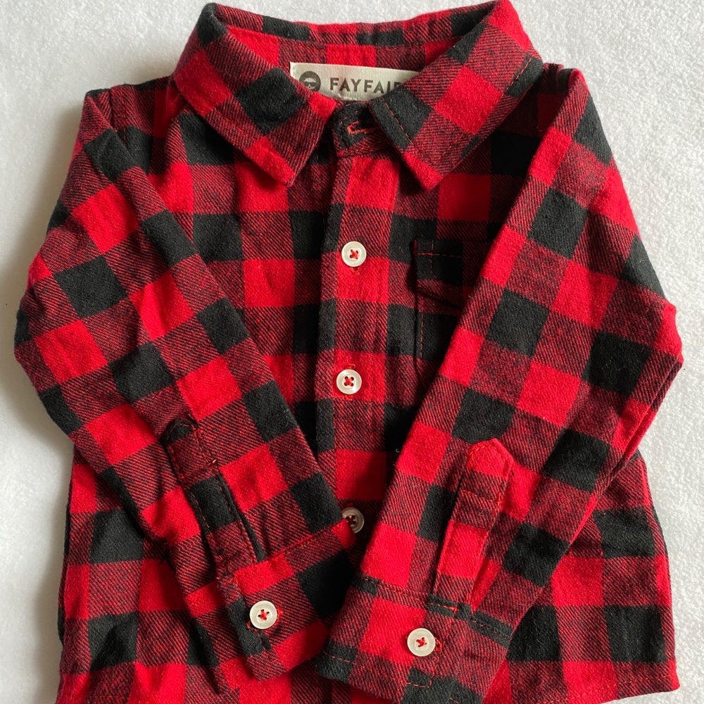 Fayfaire Plaid Button-up Baby Shirt